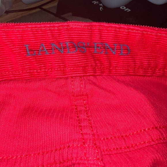 LANDS END NWT Red Corduroy Mid Rise Straight Fit Size 18W - Picture 6 of 8